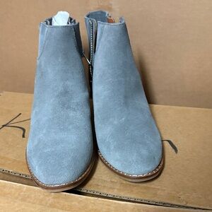 Coach Gray Suede Ankle Boots